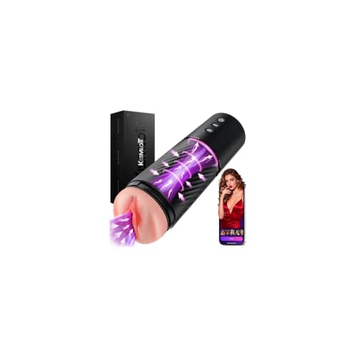 Kismloit Automatic Sucking Male Masturbator AI Sync Sex Toys for Men 10 Full Coverage Vibration & 10 Suction Modes Pocket Pussy Adult Mens Sex Toy Ultra Realistic 3D Tunnel Tight Wrapping & Soft Fit