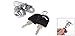 uxcell 19mm Dia Cylinder Head Silver Tone Metal Sliding Door Plunger Lock w Keys