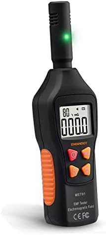 EMF Meter, ENGiNDOT 3-in-1 Electromagnetic Field Radiation Detector 5HZ-3500MHz, Digital LCD EMF Detector With 3 Levels Sound-Light Alarm for Home, Office, and Ghost Hunting, MET01