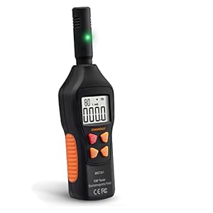 EMF Meter, ENGiNDOT 3-in-1 Elektromagnetische Veld Stralingsdetector 5HZ-3500MHz, Digitale LCD EMF Detector Met 3…