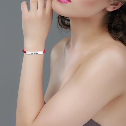 Image of Let Them Bracelets Self Worth Motivational Engraving Bracelets To Sorority Sisters Best Friends Inspirational Friendship Bracelets
