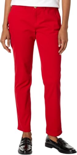 Tommy Hilfiger Women's Sportswear Hampton Chino Pant,Scarlet,2