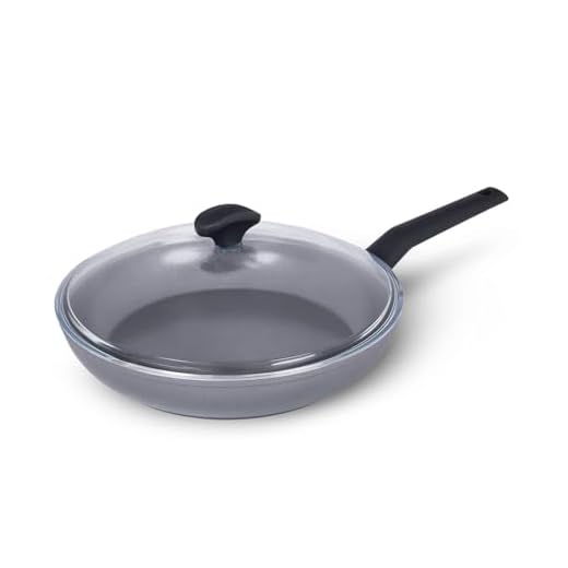 TVS ORIGINE INDUCTION Padella Antiaderente 30 cm, Rivestimento EXP formulato SENZA PFAS, Made in Italy, per tutti i piani cottura, con Coperchio in vetro e pomolo portamestolo