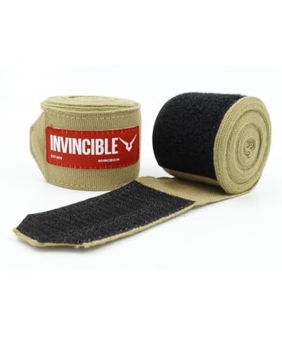 Image of INVINCIBLE Nylon Mexican Style Semi-Stretch Pink Animal Printed Hand Wraps (Beige, 4.5 Meter)