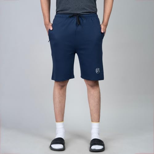 Image of Men's Solid Slim Fit Casual Shorts for Casual Wear | Stretchable Cotton Comfort Fit and High Performance for Everyday Wear | Running /Gyming Athleisure Shorts