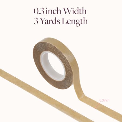 Image of GOO GOO Replacement Tape for Hair Extensions, Double Sided Tape Roll for Tape in Hair Extensions, 0.3inch * 3 Yards, Strong Hold Adhesive for Seamless Reapplication