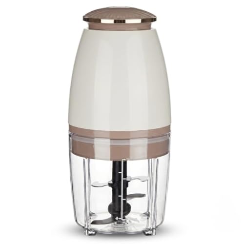 Image of Electric Vegetable Chopper 700ml | 350W Food Processor | 4 Stainless Steel Blades | One-Touch Onion, Garlic & Vegetable Cutter | Easy to Clean