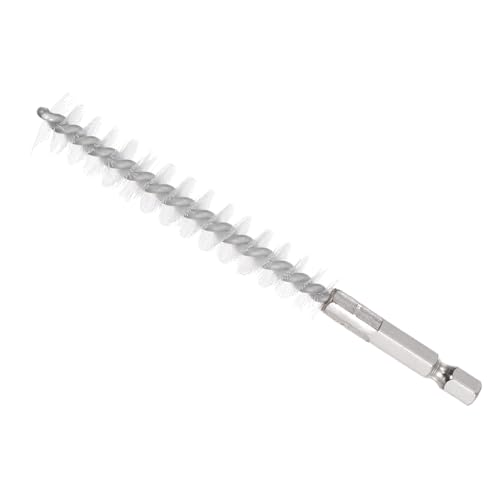 Image of Bore Brush, 12mm Dia 75mm Length, Nylon Twisted Cleaning Wire Brushes with 1 /4 inch Hex Shank - (Applications: for Power Drill)