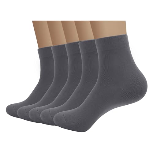 Image of SERISIMPLE Viscose Bamboo Men sock Breathable Sock Quarter Thin Ankle High Sock Comfort Cool soft Sock 5 Pairs