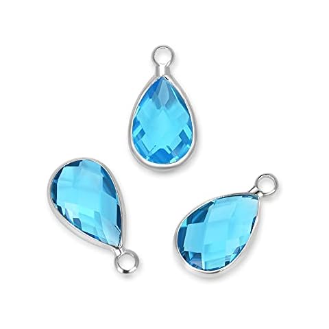 50 abalorios de piedra de nacimiento azul aguamarina Cover