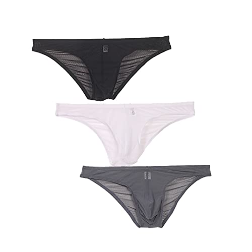 Mens Low Rise Mesh Transparent Male Panties Underwear