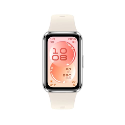 Image of HUAWEI Band 11 Aluminium Fitness Tracker, Smart Watch Sleep Monitor, White | A-Fib Detection, 5 ATM, 14-Day Battery, Step Counter, Pedometer, Fitness Band, Smart Band, Sleep Tracker, Android & iOS