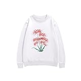 [BFLCWM] トレーナー メンズ 彼岸花 パーカー 長袖 トップス スウェット クルーネック 大きいサイズ カジュアル オシャレ 部屋着