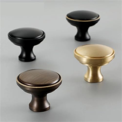 Tiradores de latón macizo negro de 76 mm para cajones de mueble 2