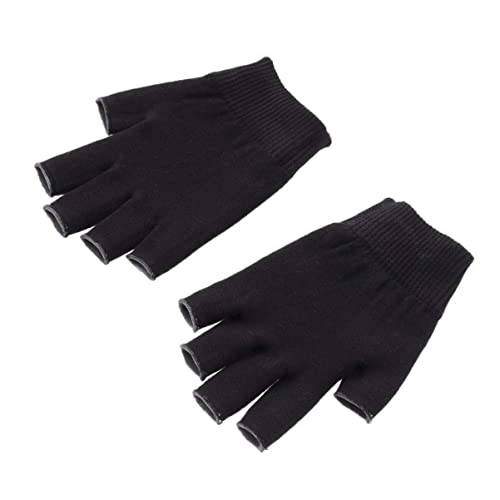 WRITWAA 1Par Guantes De Gel Hidratantes Sin Dedos Para Spa Cuidado Blanqueador y Humectante Para Manos Color Negro Unisex Para Ocasiones