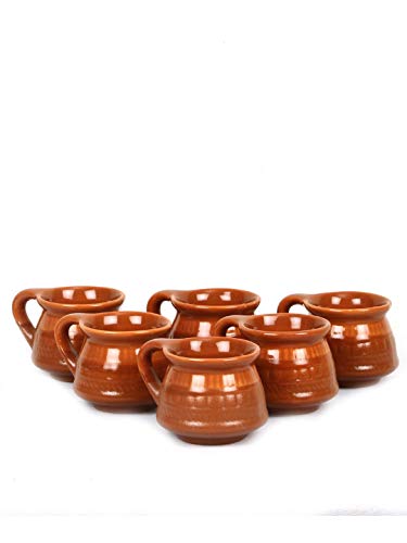 Odishabazaar Ceramic Kulhar Cups Traditional Indian Chai Tea Cup Set of 6 (skc-47) - Thumbnail 3