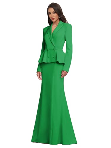 2026 Women Wedding Guest 2 Pieces Formal Suit Long Sleeve