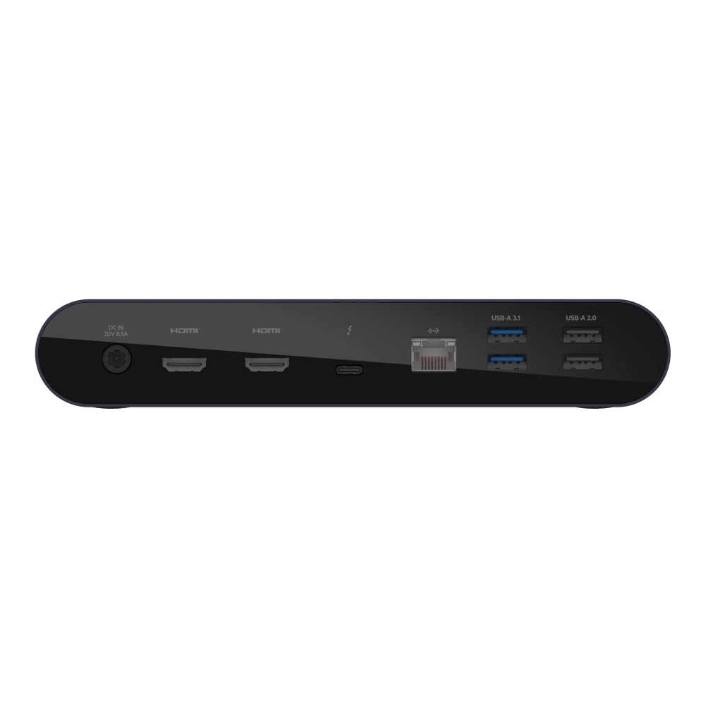 Belkin Thunderbolt 4 Dock Pro, Tek 8K 60hz, Çift 4K Ekran Uyumlu, 2 x Thunderbolt 4 Bağlantı Noktası, 2 x HDMI Bağlantı Noktası, 90W Güç Dağıtım PD, Ses Girişi/Çıkışı