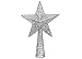 Price comparison product image Large Christmas Star Tree Topper with Spring Base 25 x 36cm / 10 x 14" Glitter in Many Colours (Silver)