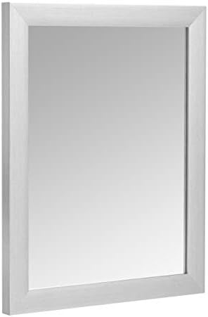 Amazon Basics Rectangular Wall Mirror 16" x 20" - Standard Trim, Nickel