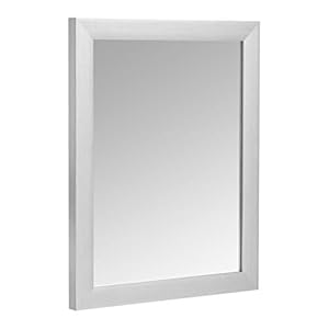 Amazon Basics Rectangular Wall Mount Mirror 16″ x 20″ – Standard Trim, Nickel