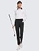 CRZ YOGA Womens 4-Way Stretch Ankle Golf Pants - 7/8 Dress Work Pants Pockets Athletic Travel Casual Lounge Workout Black X-Large
