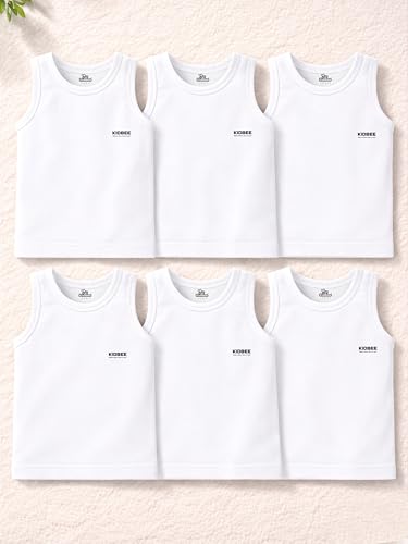 Image of Kidbee Boys & Girls Cotton Baniyan /Vest /Sando (Pack of 6)