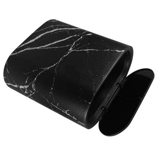 OUNONA Bote De Basura Para Grietas Trashcan Para Tu Cocina Bote De Basura De Cocina Alto Pequeño Bote De Basura De Metal Con Tapa Papelera Para Dormitorio Bandeja De Jabón Baño Páginas