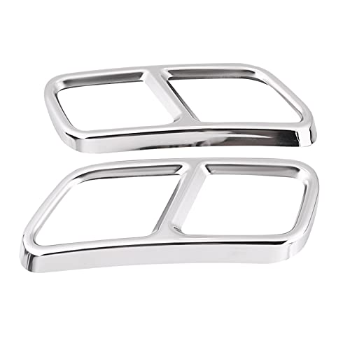 Couvercles de tuyau d'échappement polis miroir en inox argent pour Mercedes W222 W251