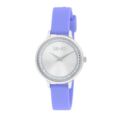 Montre à quartz en caoutchouc pour femme Liu Jo Casual Shine TLJ2579 aubergine