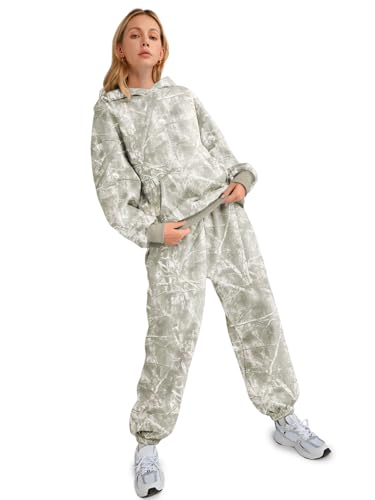 Image of AUTOMET Womens 2 Piece Lounge Sweatsuit Fall Fashion Matching Sweat Sets | Oversized Fall Hoodies & Baggy Jogger Sweatpants Fashion 2026 Outfits