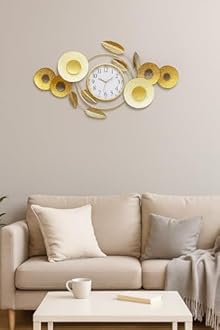 Wall Clocks for Living Room Decor, Decorative Wall Clocks Battery Operated for Bedroom Kitchen Office Home, Large Metal Wall Clock, Silent Wall Clock Non Ticking (MO-10)