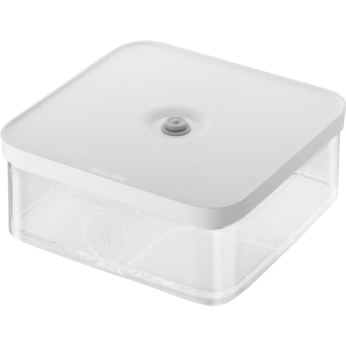 ZWILLING Fresh & Save Cube Box L, Stapelbare Vorratsdose, Luftdicht, Vakuumierbare Aufbewahrungsdose, Spülmaschinengeeignet, Transparent