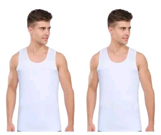 Comfortable Soft Cotton Vest Pack of 2 Lightweight Breathable Undergarment Perfect for Men Daily White 2XS-image-18