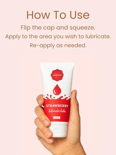 Image of Undercover By ZeroKaata Strawberry Water Based Lube For Men and Women (100 ml)