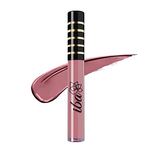Image of Iba Maxx Matte Liquid Lipstick- Beautiful Mauve | Infused with Vitamin E & Almond Oil | Transfer Proof & Long Lasting | Waterproof & Smudge Proof | Velvet Matte Finish & Highly Pigmented | Lightweight & Comfortable | Non-Sticky and Non-Drying | Lip Makeup | 2.6ml