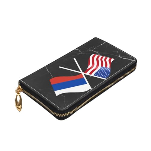 American And Russia Flag Wallet Card Bag4
