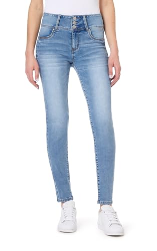 WallFlower Womens Sassy Ankle Skinny High-Rise Insta Soft Juniors Jeans