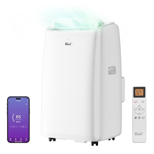 Image of DuraComfort Portable Air Conditioners,12,000 BTU /8000 BTU (SACC) Dual Motors AC With APP for Quite,Cooling Up to 350 Sq.Ft,with Dehumidifier, Fan, Window Kit for Easy Installation,White