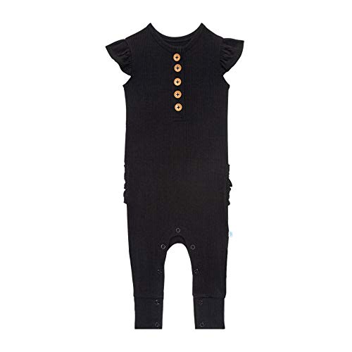 Image of Posh Peanut Baby Girl Pajamas – Ruffled Cap Sleeve Romper PJs – Soft Viscose from Bamboo One-Piece for Babies & Toddlers