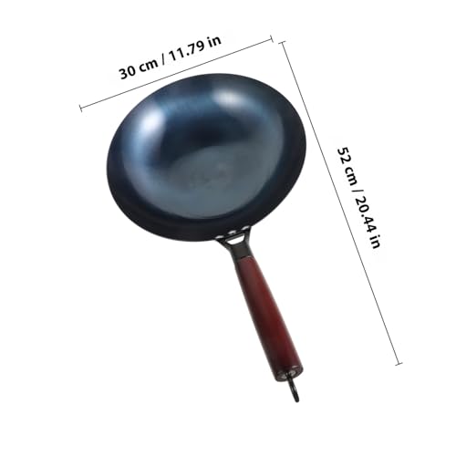 Wok de hierro Mobestech 30 cm con mango de madera miniatura 2