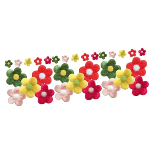 Cravate de cheveux arts et artisanats enfants : 30 pièces fleurs feutre de laine bricolage fille