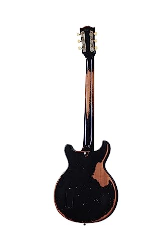Gibson 1960 Les Paul Junior Double Cut Reissue Ultra Heavy Aged – Ébène - Les Beatles, Paul McCartney, John Lennon, RIngo Starr, George Harrison Gibson 1960 Les Paul Junior Double Cut Reissue Ultra Heavy Aged – Ébène – Image 3