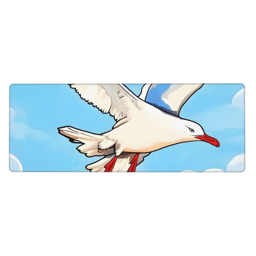 Tapis de clavier 80x30 cm Flying Seagulls avec base caoutchouc