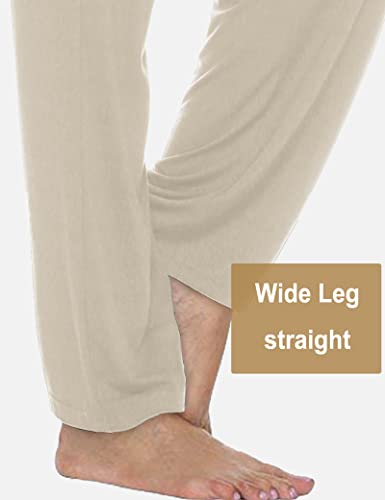 Image of DIBAOLONG Womens Yoga Pants Wide Leg Comfy Drawstring Casual Loose Straight Leg Lounge Pants Workout Running Sweatpants