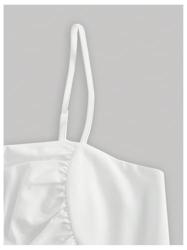 SweatyRocks Girl's Ruched Sleeveless Midi Dress High Waisted A Line Cami Dress4