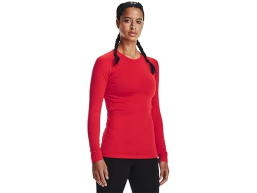 Under Armour Women's Authentics Long Sleeves Crew Neck T-Shirt , Red (600)/Black, XX-Large Under Armour Women's Authentics Long Sleeves Crew Neck T-Shirt , Red (600)/Black, XX-Large