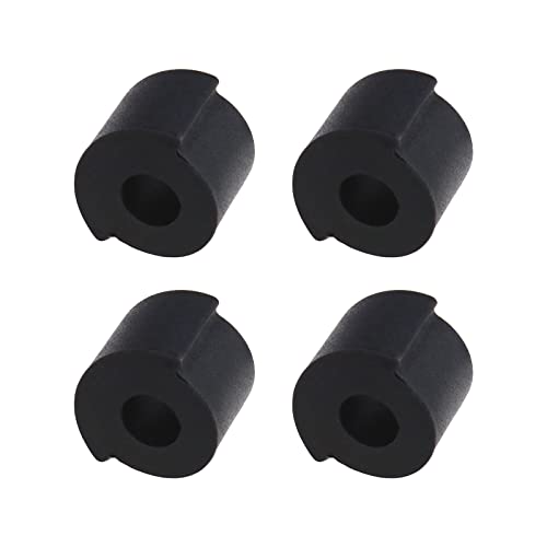 Micro Traders 4PCS Anti-Vibration Pad Folding Cushion Rubber Damper Compatible with Ninebot ES1 ES2 ES3 ES4 Electric Scooter 10.2mm Height 6mm Hole Diameter Black