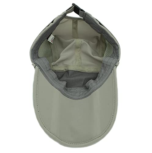 Connectyle Men's Foldable Outdoor Sun Cap with Removable Face Mask Neck Flap Cover UPF 50+ Sun Protection Fishing Hiking Hat
