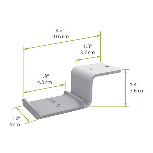 Image of Kanto HH Universal Under Desk Headphone Hook - White - Solid Steel Construction - Mount using 3M adhesive or 2 included screws